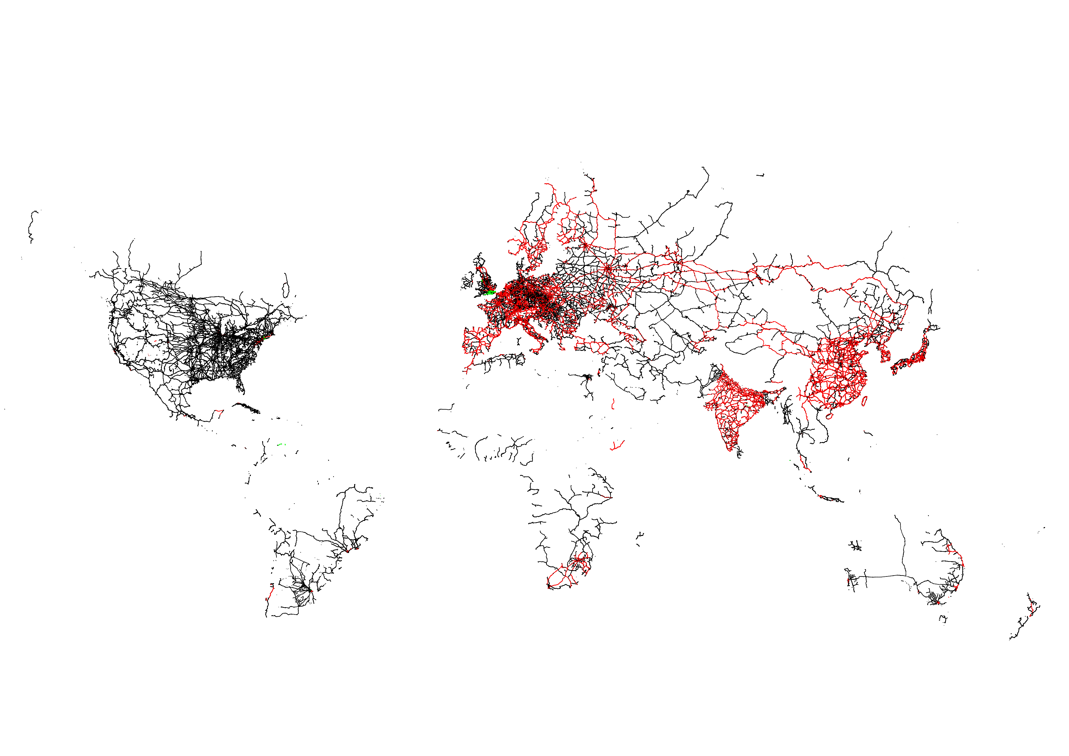 A map showing predicted population density change in the UK and Ireland between 2025 and 2030 in Viridis where darker colours are population reduction and lighter green or yellow indicate population growth